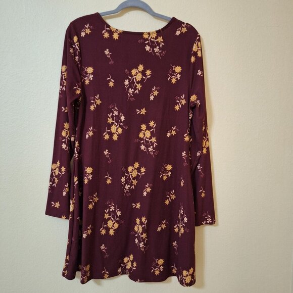 Womens SO Wine Floral Dress XXL Stretchy & Comfy Fairy - Picture 4 of 10